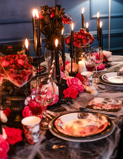 Starinske roza in fuksijaste namizne dekoracije 12 cm letnik