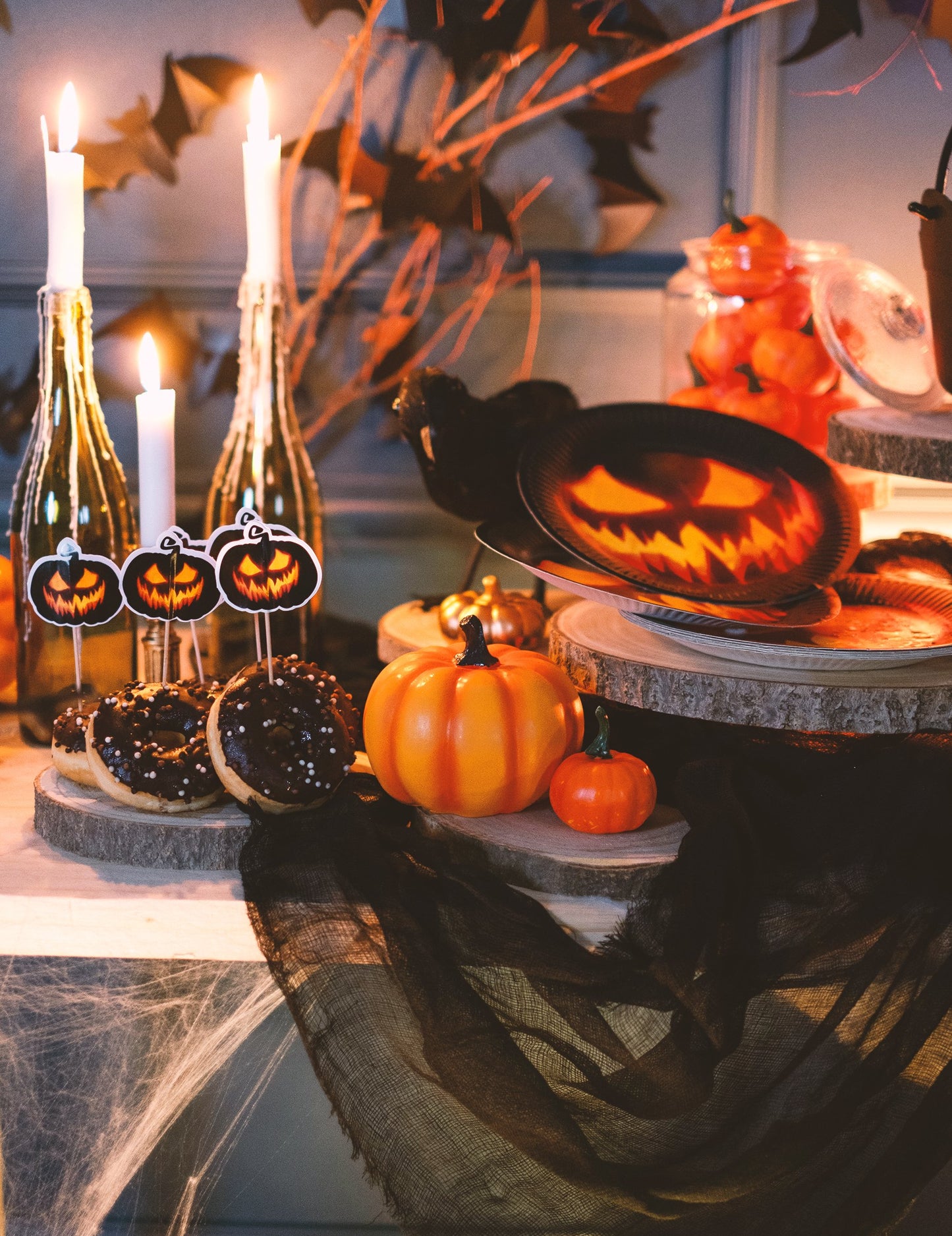 Halloween črna dekoracija 300 x 75 cm