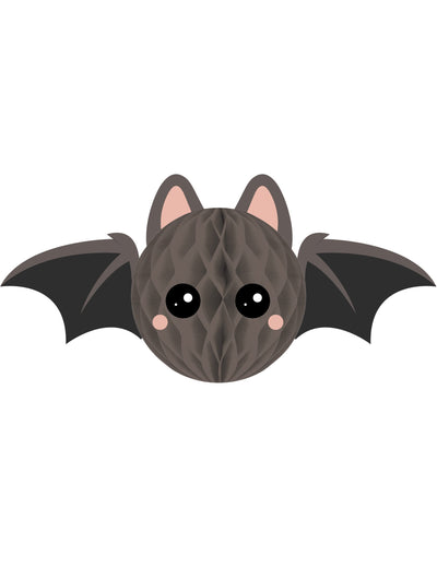 Décoration en papier alvéolé chauve-souris grise