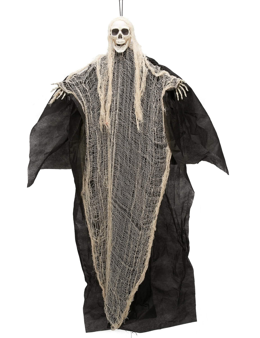 Črno-bela viseča dekoracija kosec za halloween