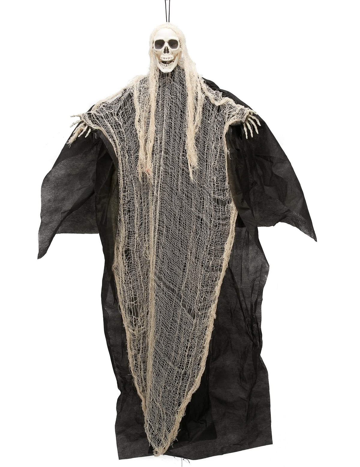 Črno-bela viseča dekoracija kosec za halloween