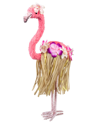 Flamant roza dekoracija na nogah 35 x 16 cm