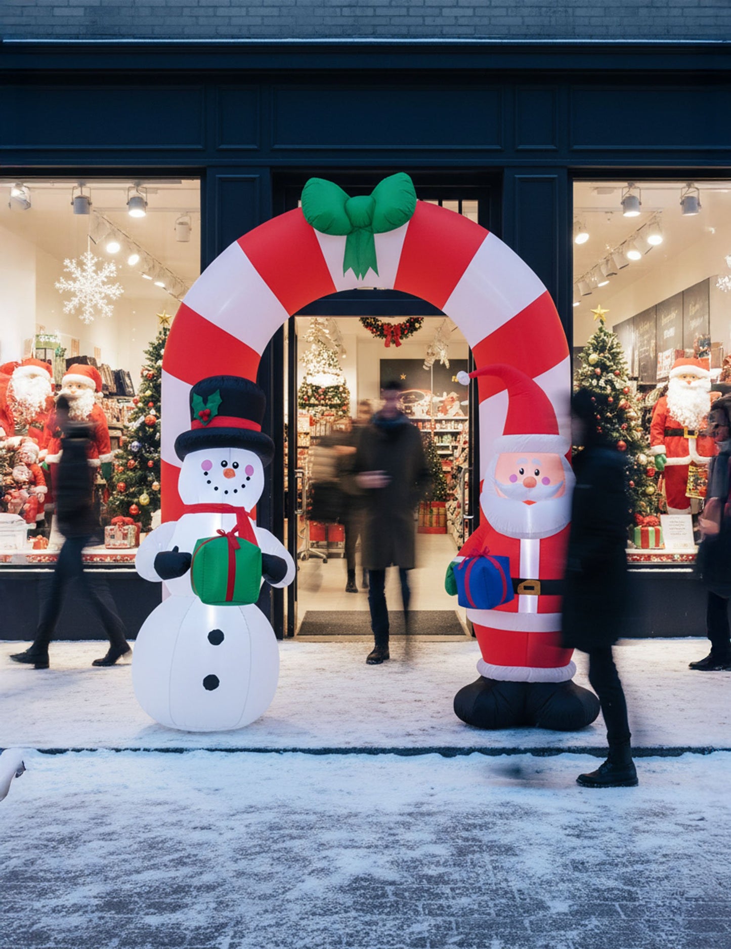 Décoration gonflable lumineuse Arche de Noël 240cm