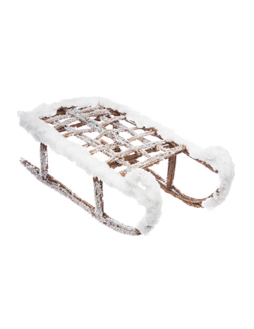 Okras s snežnimi sanmi 37,5 cm lesen