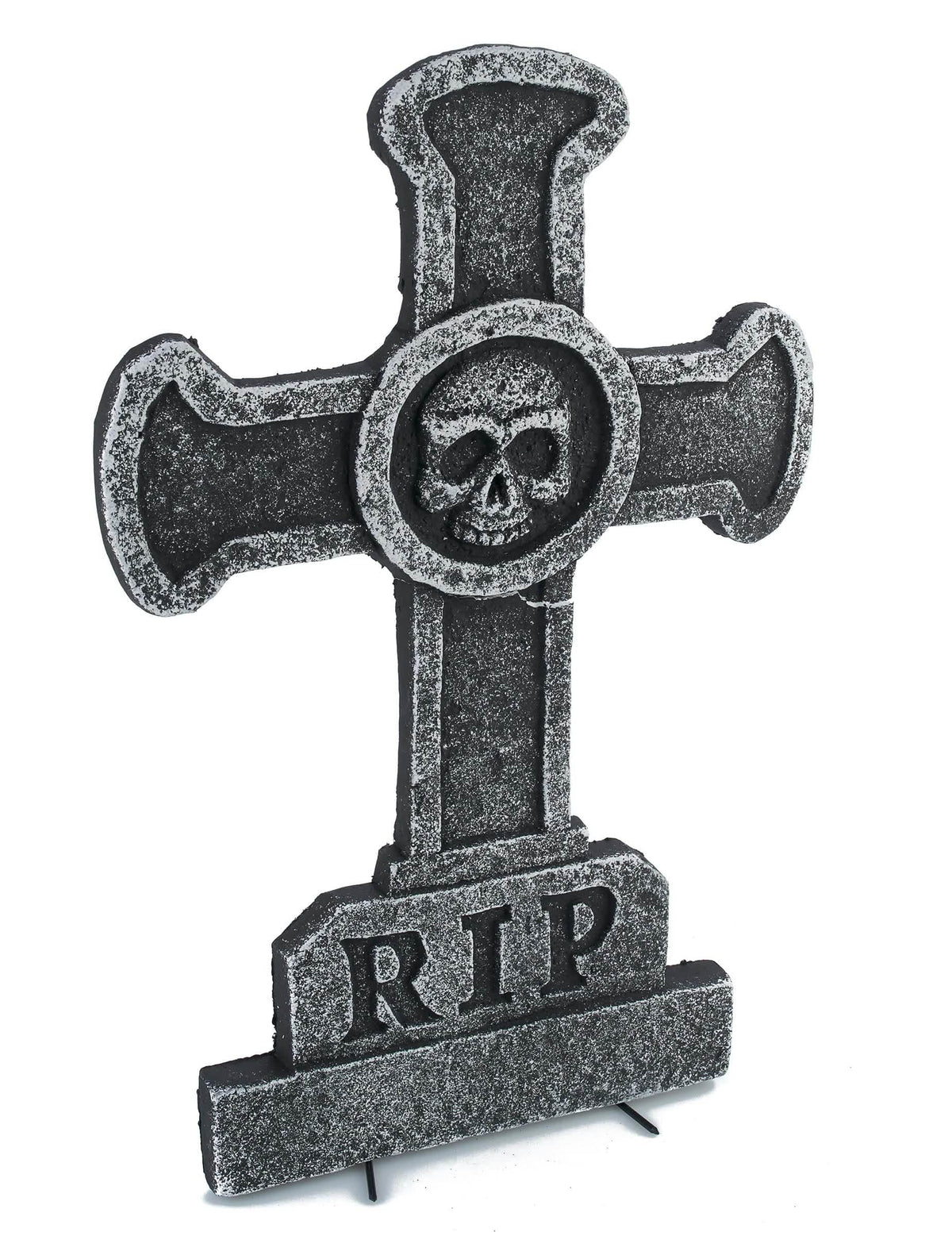 Dimenzije dekoracije nagrobnega kamna s križem in lobanjo za halloween