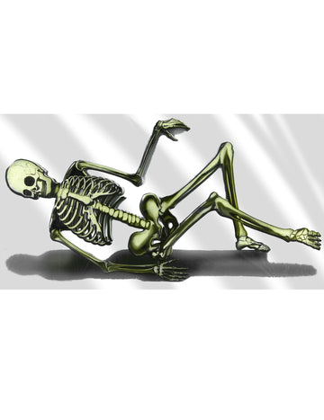Plastični dekoracija Skeleton kavč 75 x 150 cm noč čarovnic
