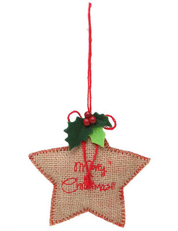 Viseča zvezda iz blaga 13 cm 