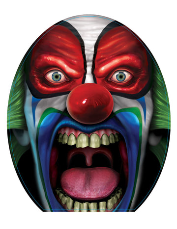 Dekoracija za stranišče s strašljivim klovnom 30 x 43 cm Noč čarovnic