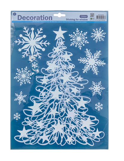 Okrasitev okna 24 x 41 cm jelka in severni jelen