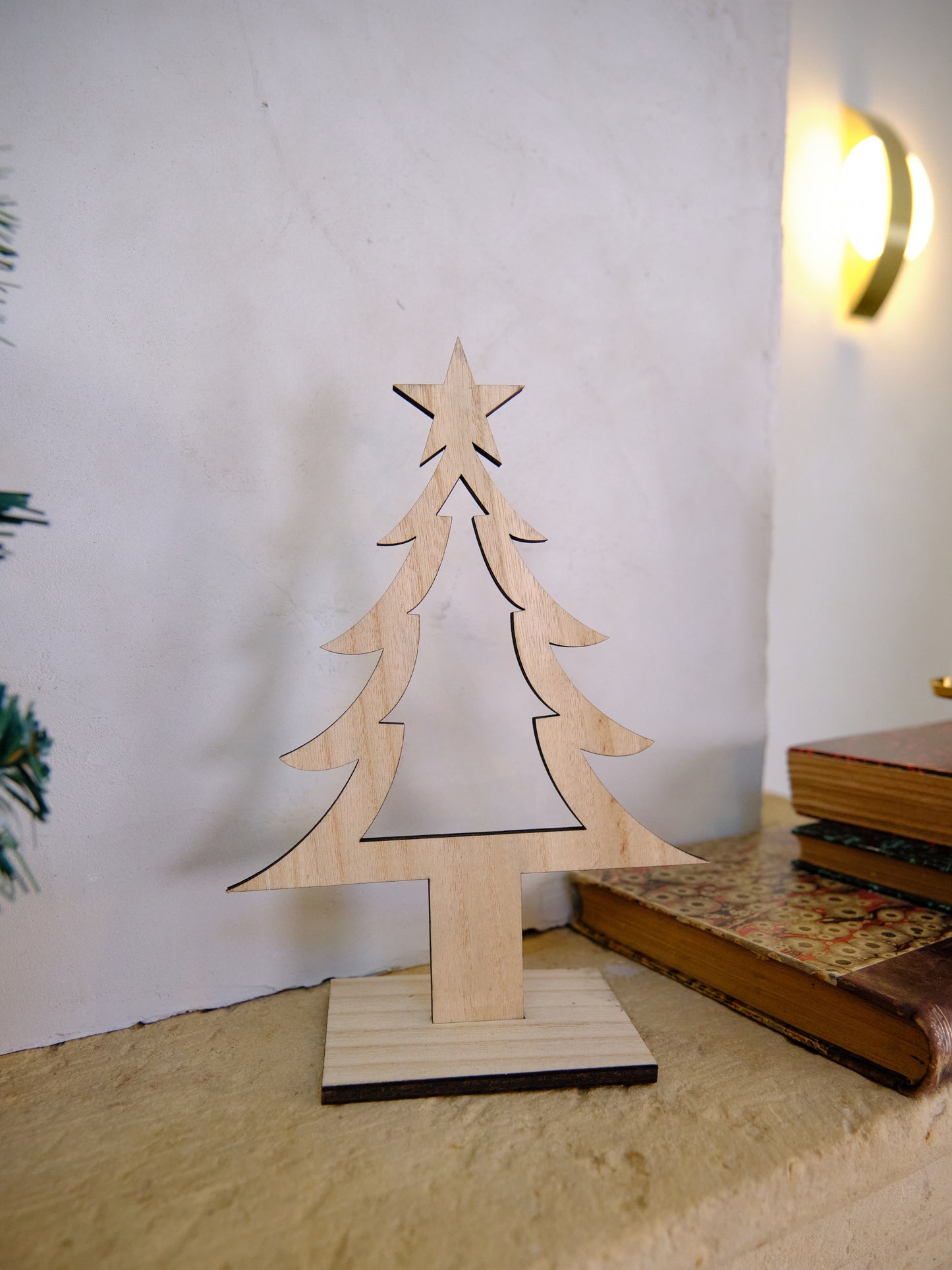 Lesena okras božičnega drevesa 25 cm
