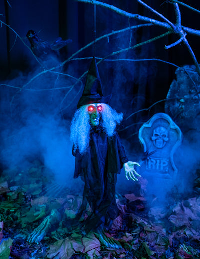 Svetlobna in smiselna animirana dekoracija čarovnic Halloween