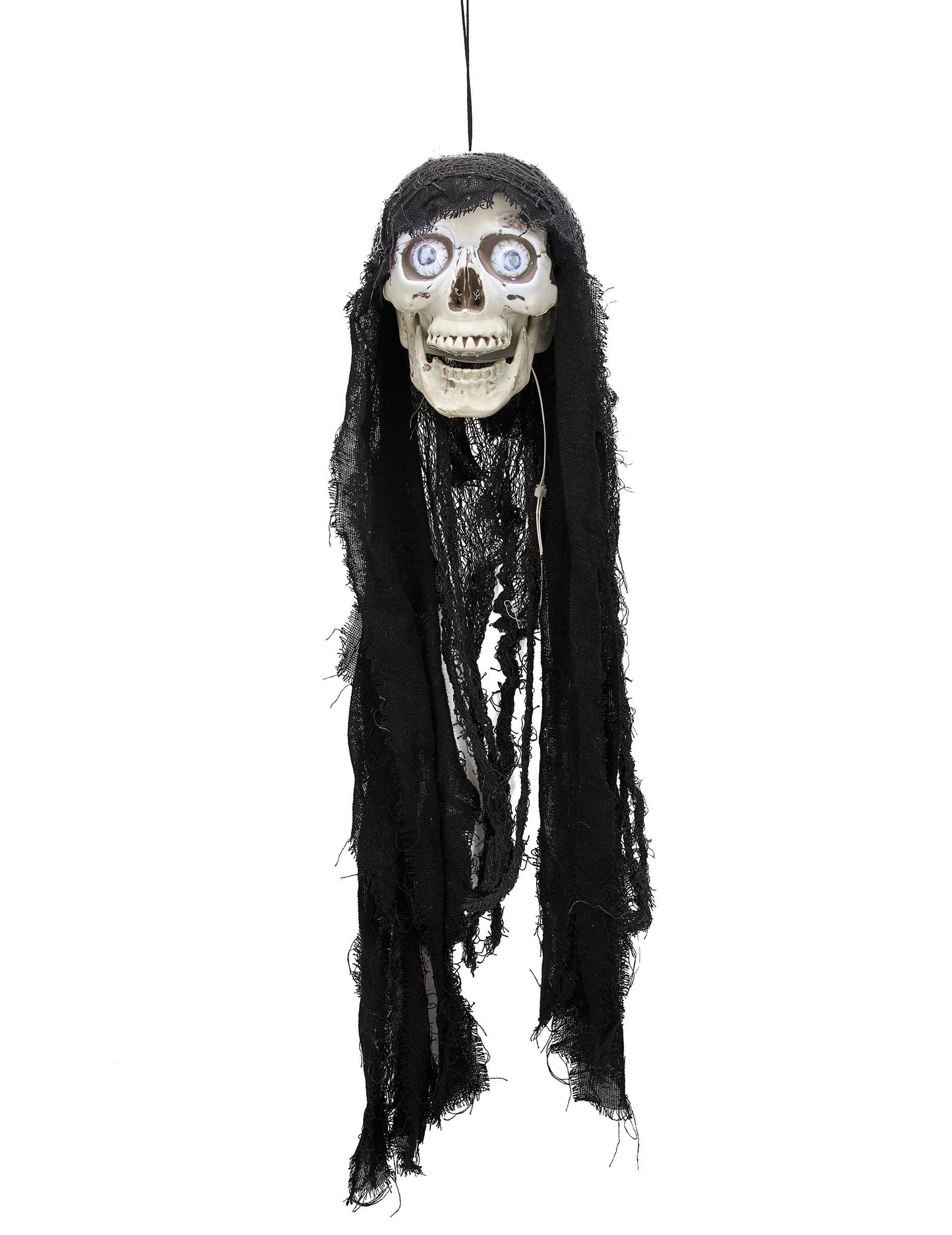 Svetlobna in zvočna animirana dekoracija lobanje 70 cm