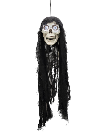 Svetlobna in zvočna animirana dekoracija lobanje 70 cm