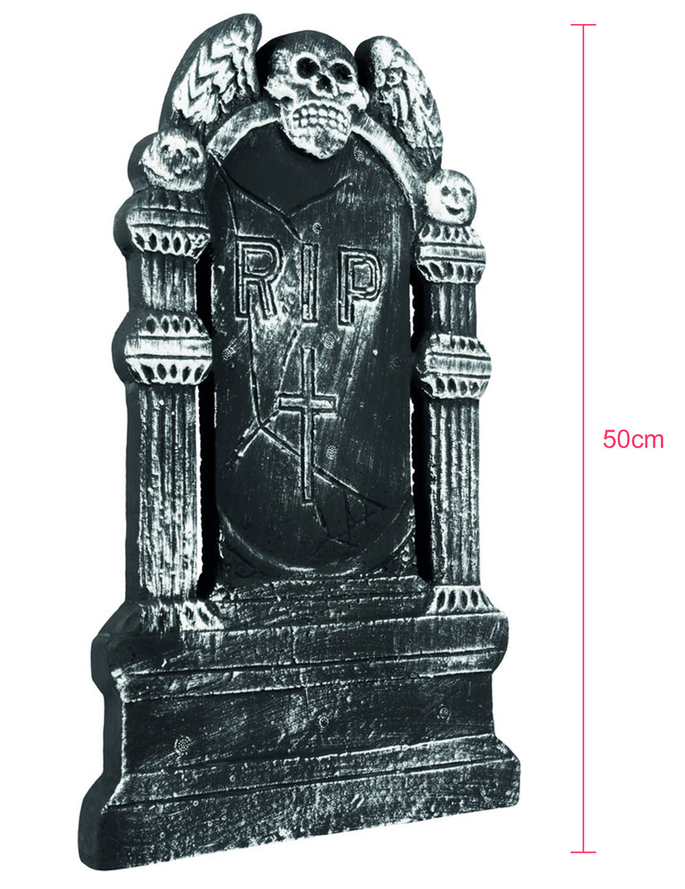 Vue de profil de la décoration tombe squelette pour Halloween