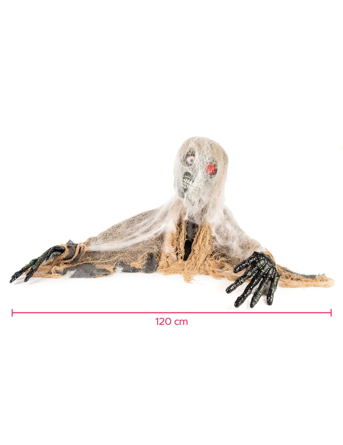 Sprednji pogled in razpon animirane dekoracije halloween zombiji