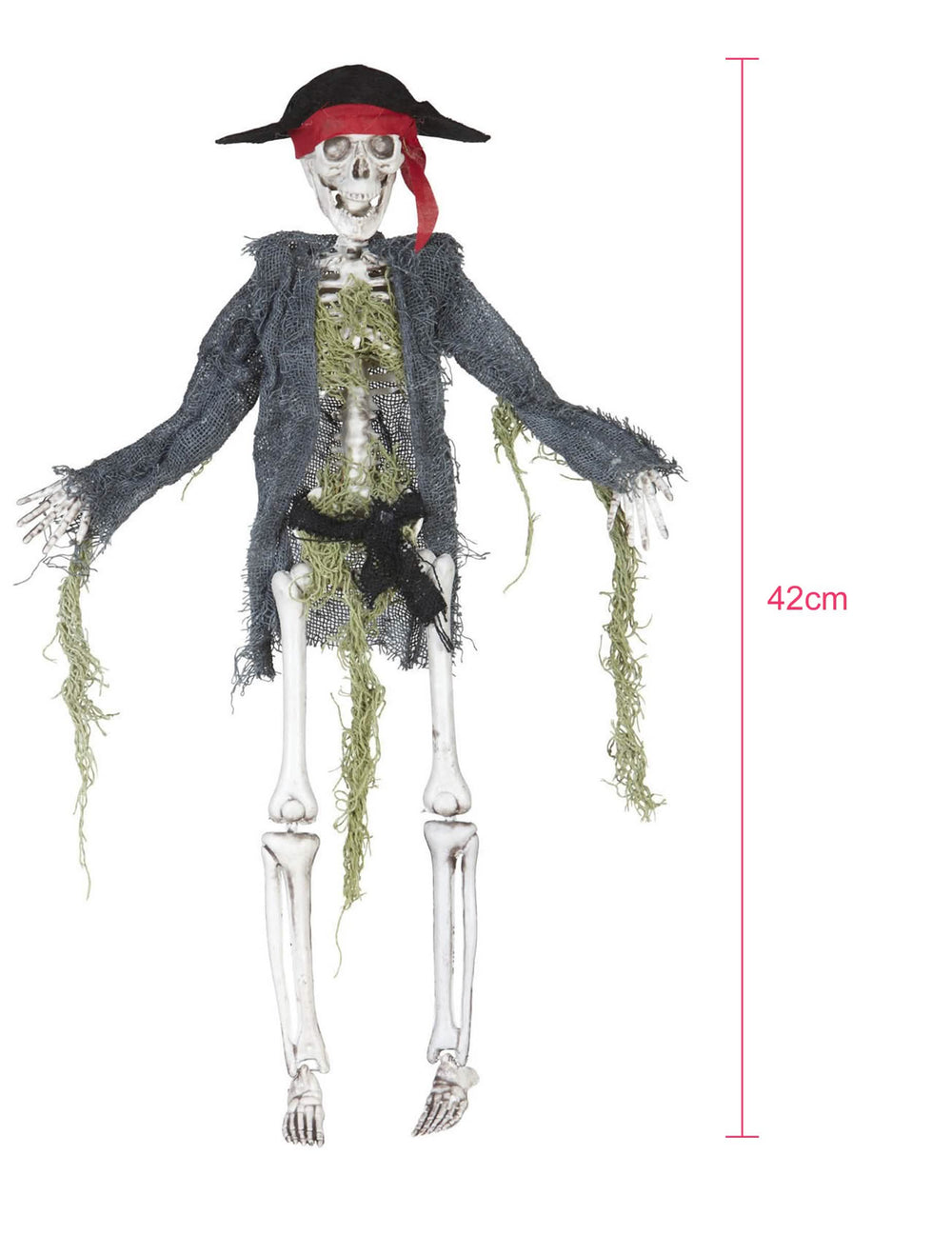 Dimenzije in višina dekoracije halloween piratski zombiji