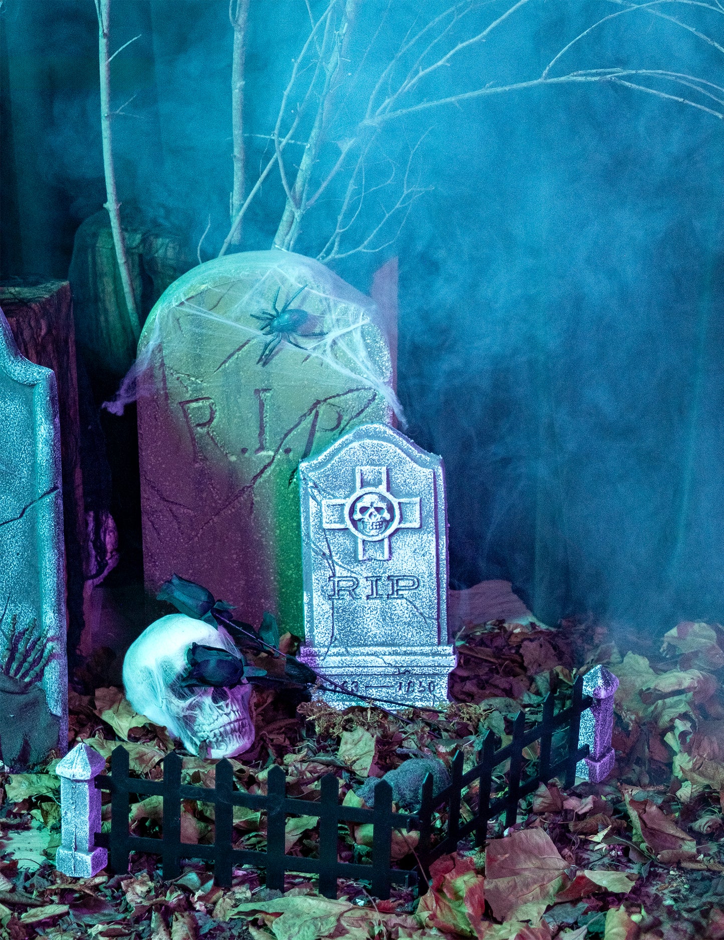 Okraski 21 sob Skelet in Halloween nagrobnik