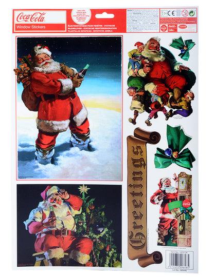Celotna tabla dekoracij za okna Coca-Cola Božiček
