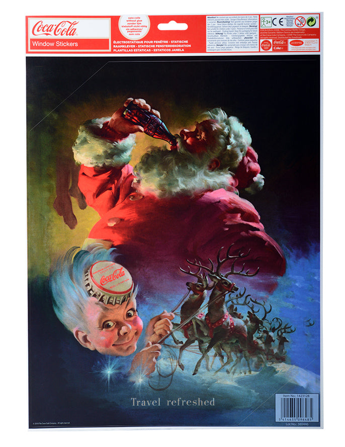 Pregled table dekoracij za okna Coca-Cola Božiček