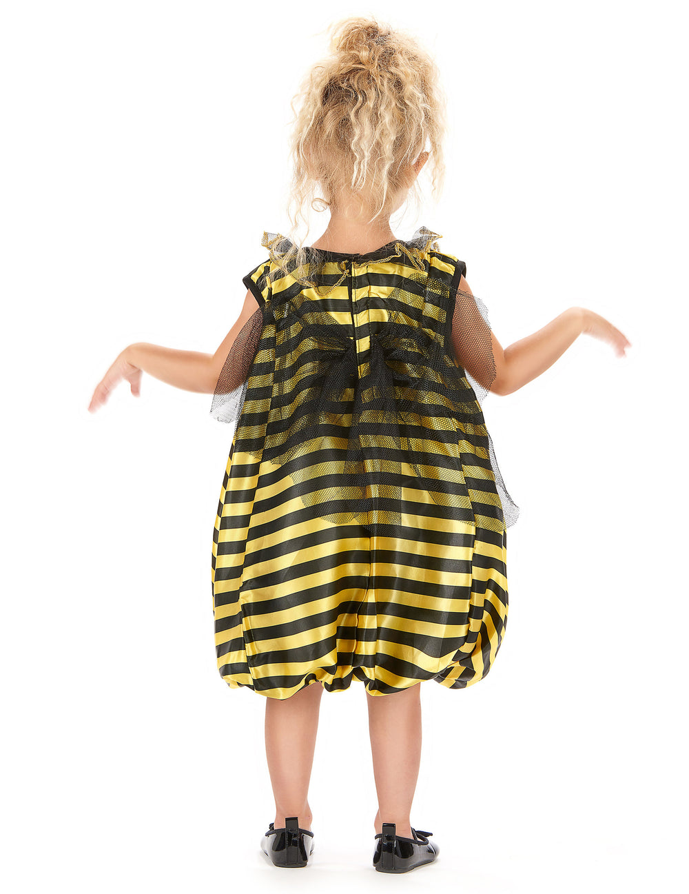 Vue de dos du déguisement bouffant abeille pour fille