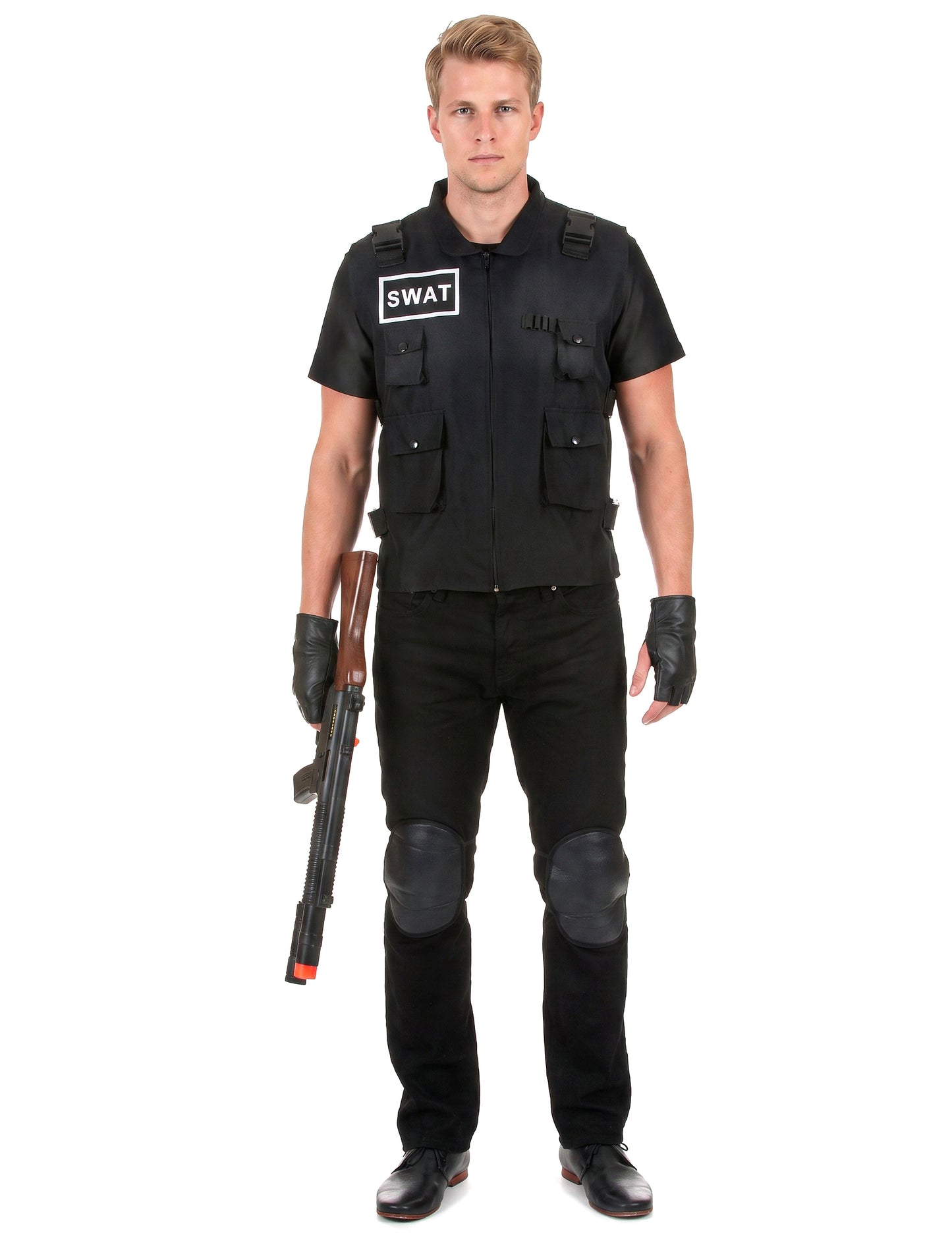 Moški agent SWAT preobleči