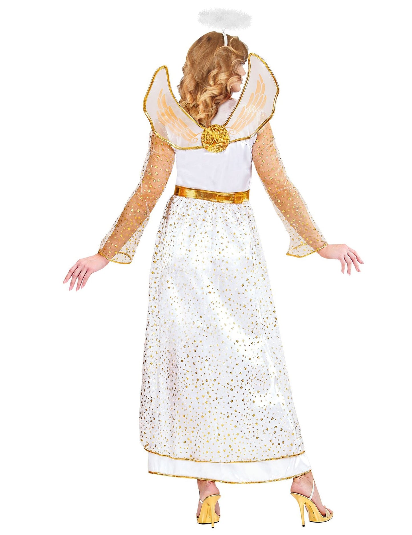 Ženski belo-zlati kostum angela