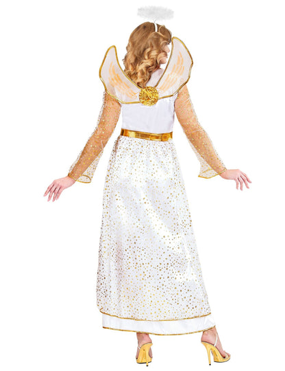 Ženski belo-zlati kostum angela