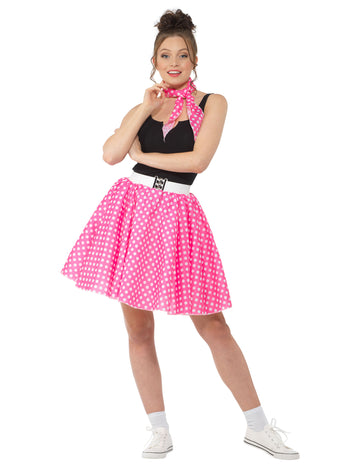 1950 -ih preobleči roza z ženskim grahom