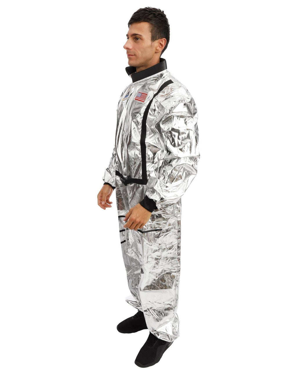 Vue de profil du déguisement d'astronaute pour homme adulte