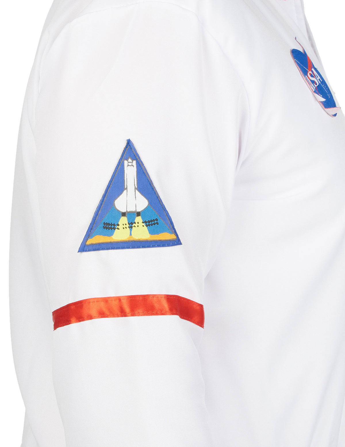 Détail de l'écusson sur la manche du déguisement d'astronaute