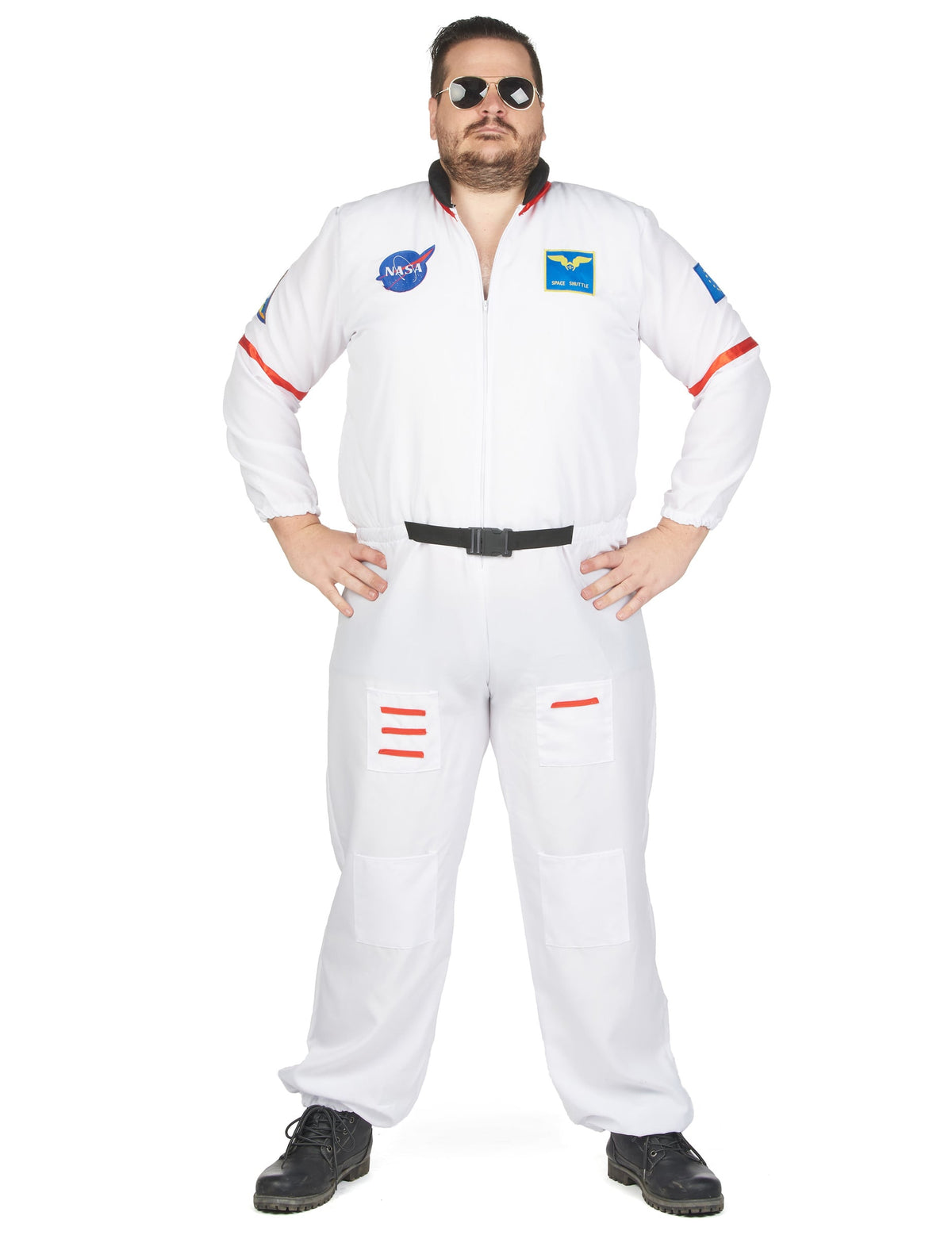 Vue de face de la combinaison du déguisement d'astronaute pour homme