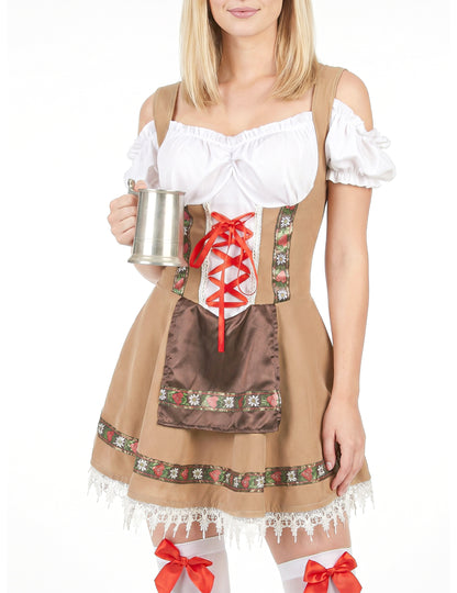 Déguisement bavaroise beige femme