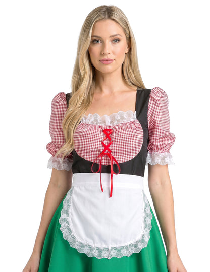 Ženski barvit bavarski bavarski kostum