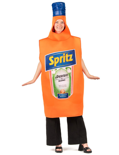 Kostum za odrasle v obliki steklenice oranžnega aperitiva