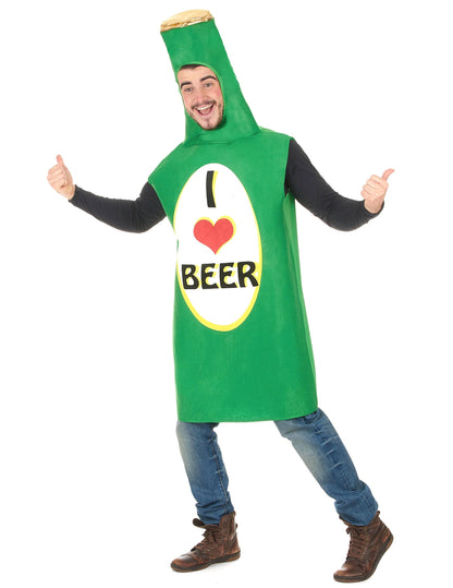 Kostum za steklenico z zeleno pivo odraslimi