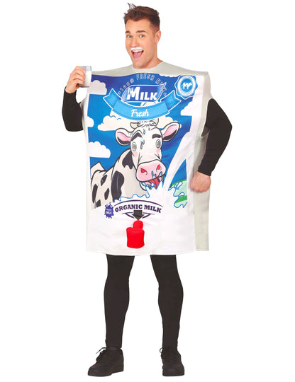 Kostum za odrasle iz škatle za mleko