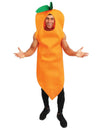 Déguisement carotte pour adulte orange avec fanes vertes