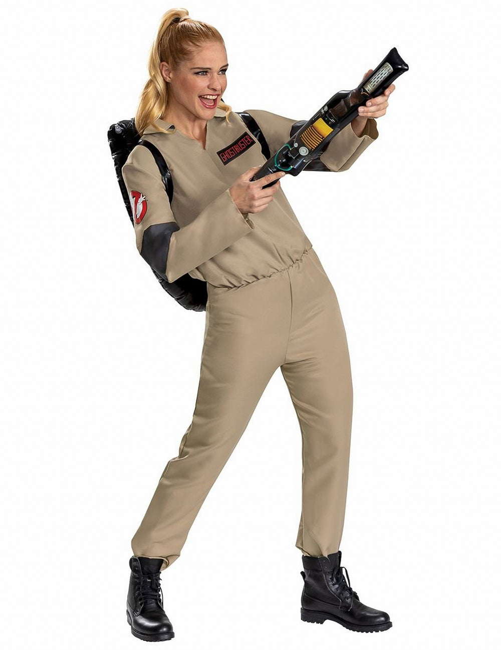 Vue de profil du déguisement Chasseur de fantômes Ghosbusters