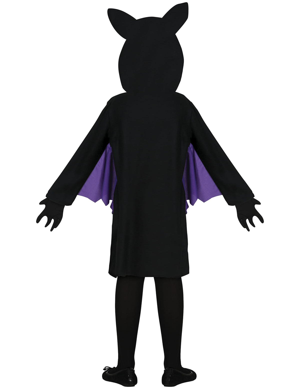 Vue de dos du déguisement de chauve-souris pour fille
