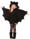 Déguisement de chauve-souris pour fille noir avec ailes et capuche à fourrure
