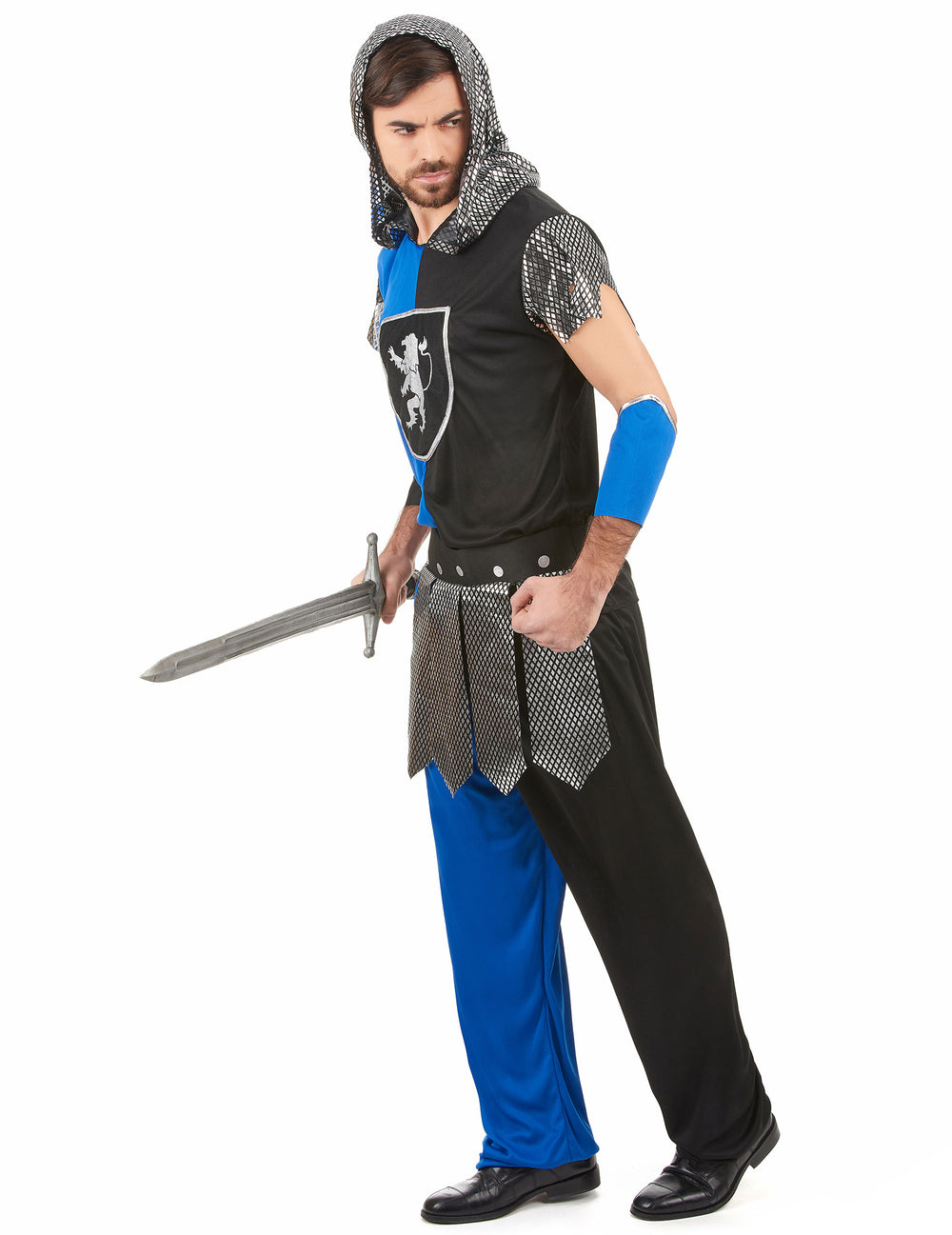 Vue de profil du déguisement de chevalier pour homme