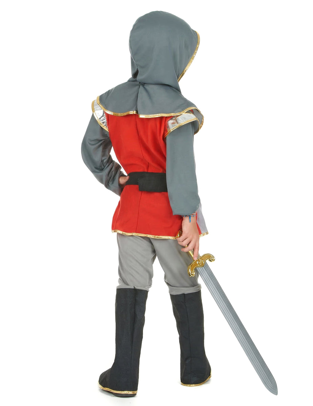 Vue de dos du déguisement de chevalier renaissance pour garçon