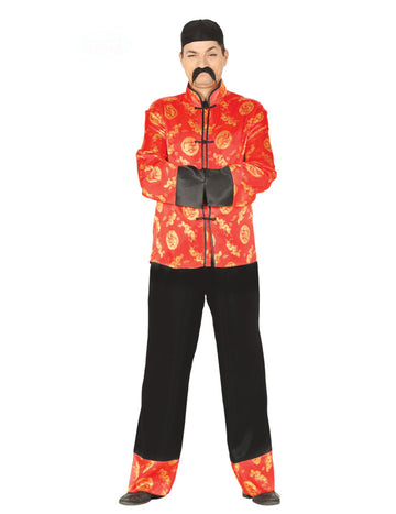 Rdeča in zlata kitajska preobleka