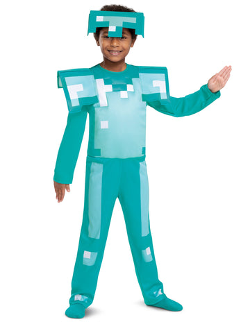 Déguisement classique Armure de Diamant Minecraft Enfant