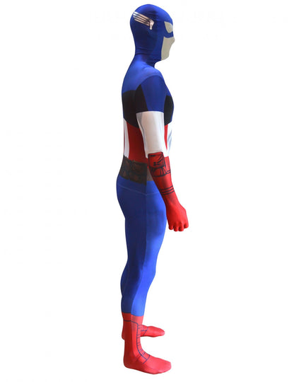 Klasični kapetan America Morphsuits za odrasle preobleke