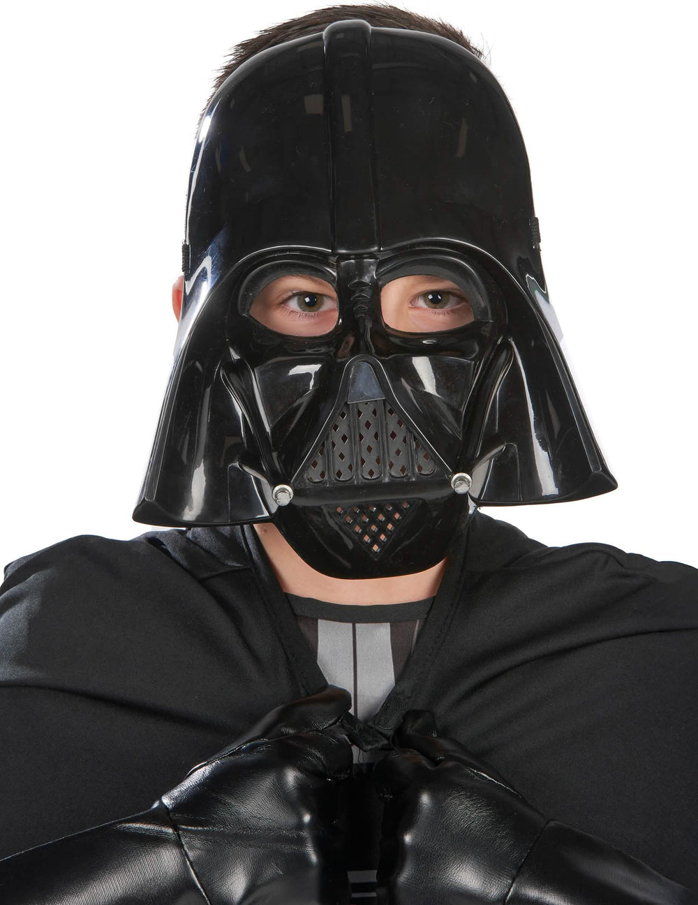 Tesni posnetek maske klasičnega kostuma Darth Vader za dečka