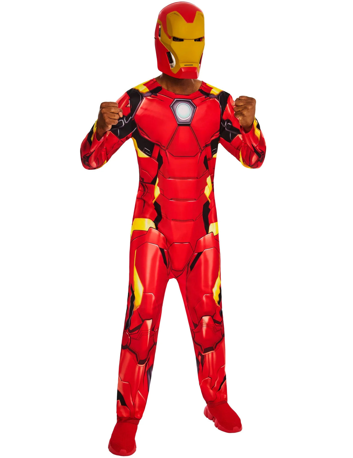 Détail du motif imprimé du déguisement classique Iron Man™ pour adulte