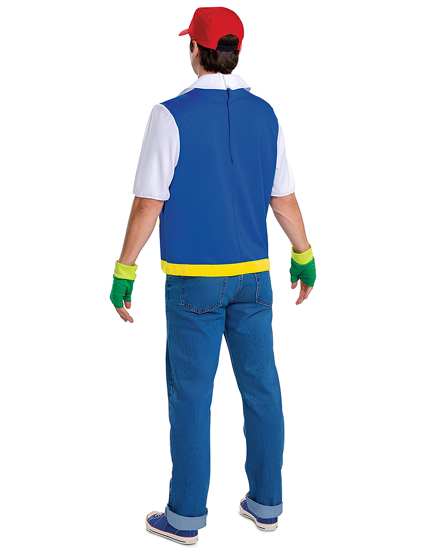 Vue de dos du déguisement classique Sacha Pokémon pour adulte