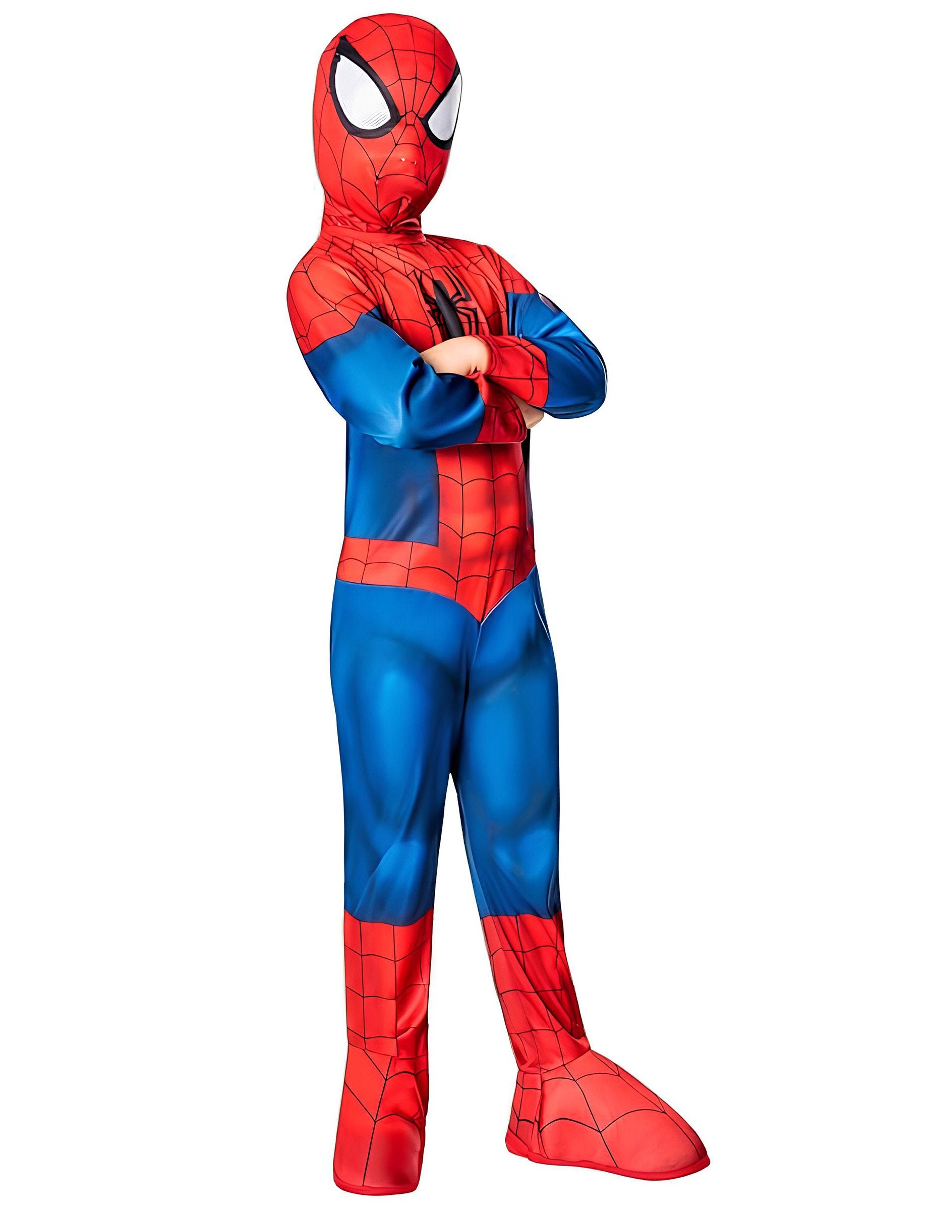 Vue de profil du déguisement classique sensation Ultimate Spiderman