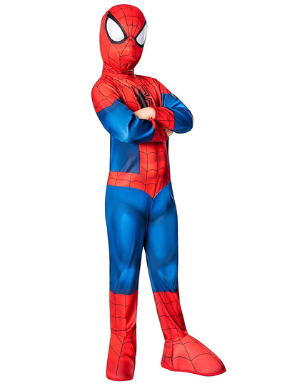 Vue de profil du déguisement classique sensation Ultimate Spiderman